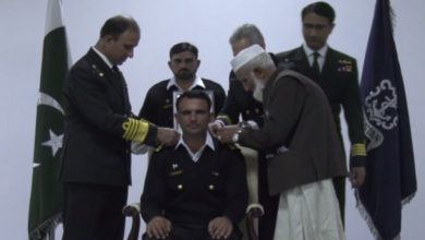 Fakhr Zaman was conferred the honorary rank of Lieutenant in the Pakistan Navy