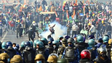 Protesting Farmers hoist their flag over Red Fort in Delhi