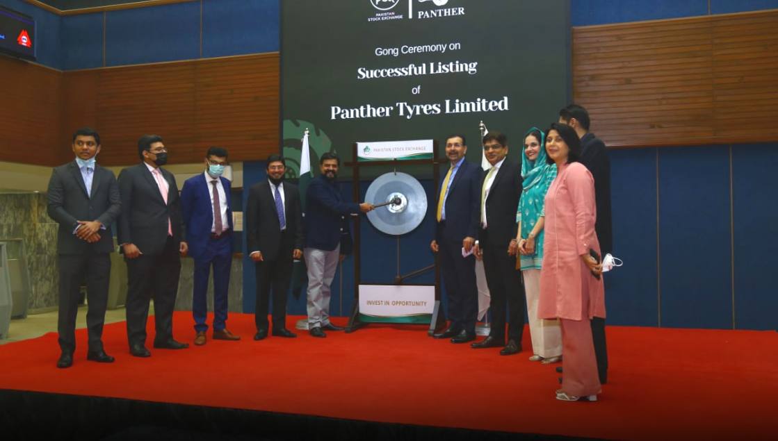 PSX hosts a gong ceremony to mark the Panther Tyres Ltd listing