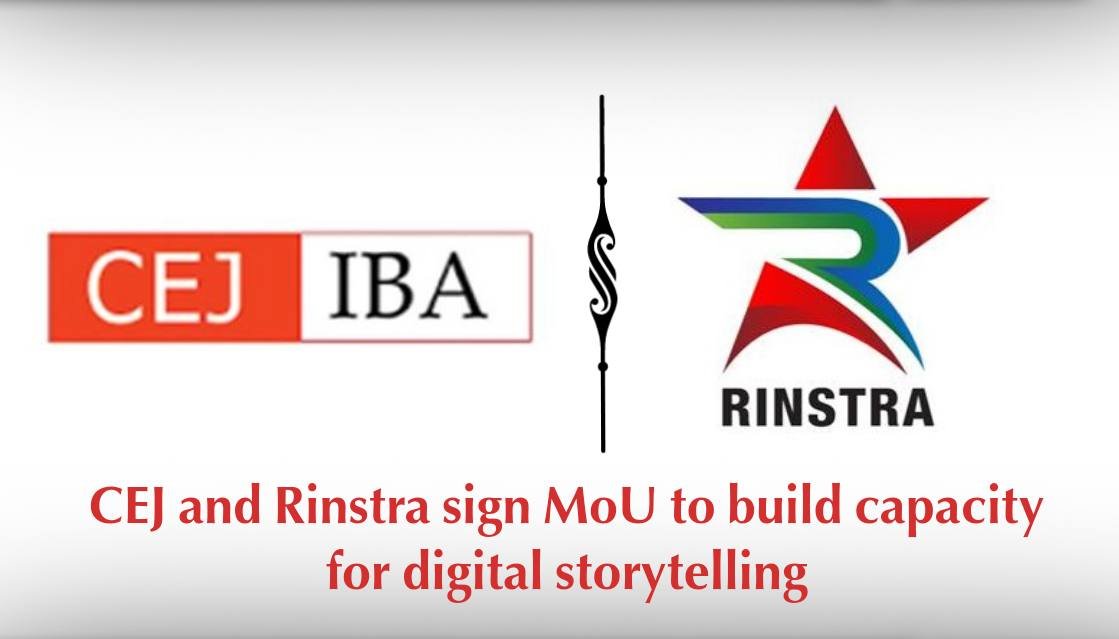 Rinstra has partnered with the Centre for Excellence in Journalism (CEJ) at IBA