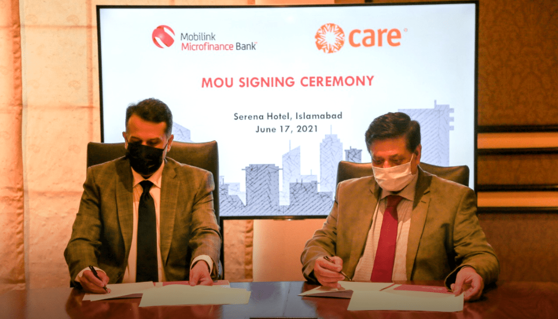 Mobilink Microfinance Bank, CARE International Pakistan sign MoU to Strengthen Entrepreneurial and Financial Ecosystem