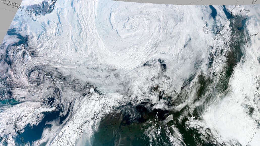 Day News Tv, Arctic cyclones Satellite Picture