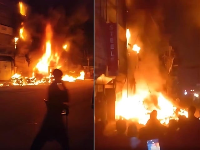 Illegal Petrol Pump Fire Kills One in Karachi’s Shah Faisal Area