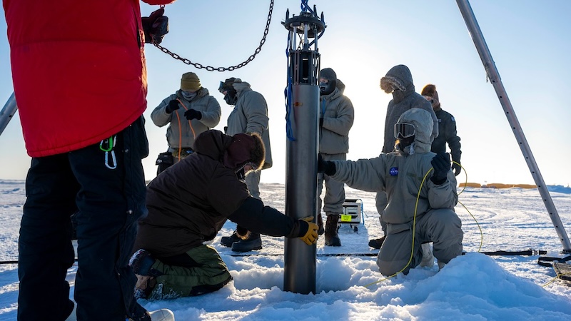 NASA's Jet Propulsion Laboratory tested a robot prototype in Alaska's icy waters in March 2024. Part of the IceNode project, the robot is designed to explore underwater areas where Antarctic ice shelves meet land, measuring melt rates to improve sea level rise projections.