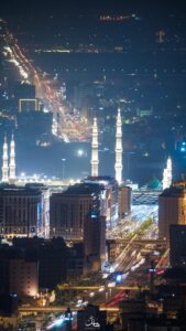 Madinah City lit up on 94th National Day 