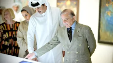 PM Shehbaz Visits Art Exhibition with Qatar's Amir