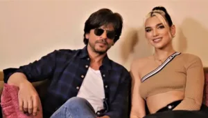 Iconic imageof Dua Lipa with Shah Rukh Khan