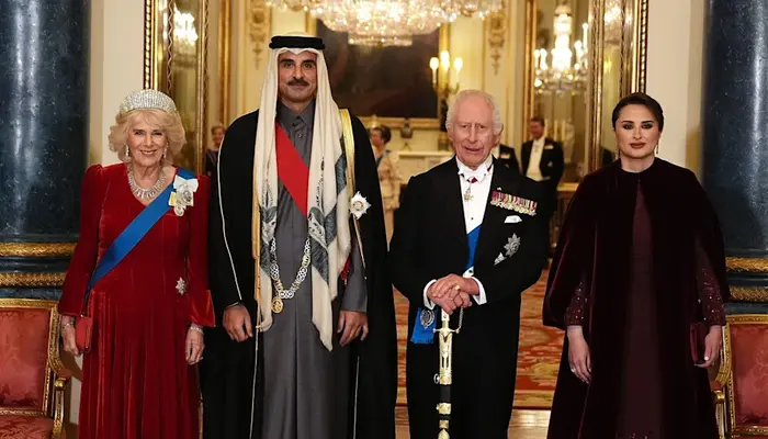 King Charles and Queen Camilla Host Qatari Royals