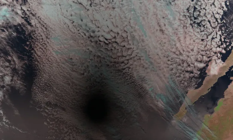 Space View of the March 2025 Partial Solar Eclipse