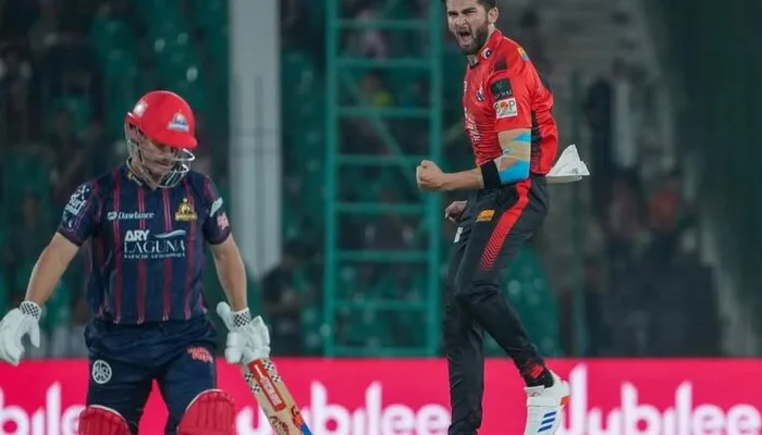 Shaheen Afridi made history on Tuesday by setting a Shaheen Afridi PSL record for most first-over wickets in the league’s history. His blistering spell led Lahore Qalandars to a dominant 65-run win over Karachi Kings, ending their rivals’ five-match winning streak and reigniting Lahore’s campaign in HBL PSL X. First-Over Brilliance Afridi, known for his deadly new-ball spells, struck twice in the very first over. He sent Karachi openers David Warner and James Vince back to the pavilion, instantly shifting momentum in Lahore’s favor. The early blows shattered Karachi’s top order and silenced the home crowd. This performance added two more wickets to his growing tally of first-over dismissals. With 22 wickets in the opening over across PSL seasons, Afridi now holds the all-time record in this category — a feat that underlines his unmatched consistency and aggression with the new ball. Leading from the Front As captain of the Qalandars, Afridi once again led by example. His fiery start set the tone for a clinical performance by Lahore, who controlled the game from the first over until the final delivery. Afridi ended the match with three wickets to his name, reaffirming his role as the team’s premier strike bowler. This win was more than just another two points. It pushed Lahore Qalandars to second place in the points table and, perhaps more importantly, ended a long drought against their arch-rivals. The Kings had defeated the Qalandars in every encounter since 2022, including their past five meetings. Momentum Shift The match served as a major turning point for Lahore. Not only did they dismantle a confident Karachi side, but they also showed their depth and intent in all departments. Their batting clicked early, building a total that gave their bowlers room to attack. The bowlers, led by Afridi, ensured that Karachi never got a foothold. The loss also brought an end to a strong run for the Kings, who were eyeing the top spot on the table. Afridi’s spell disrupted their rhythm, reminding them that PSL’s most dangerous bowler remains a major threat at any stage of the tournament. Read: PSG Edge Past Aston Villa in Champions League Thriller A Growing Legacy Afridi’s latest milestone adds to an already glittering record. Whether in international matches or T20 leagues around the world, the left-arm pacer has built a reputation for striking early and breaking partnerships before they begin. This PSL record cements his legacy as the league’s most feared opening bowler. As the tournament progresses, teams will be on high alert facing Lahore Qalandars.  Follow us on Google News, Instagram, YouTube, Facebook,Whats App, and TikTok for latest updates
