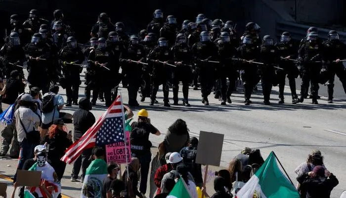 Tensions Rise as LA Police Disperse Immigration Protesters
