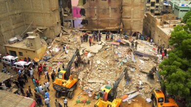 Karachi Building Collapse 16 Dead, Rescue Ongoing