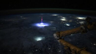 'Sprite' Spotted from Space ISS Crew Witnesses Rare Fireworks