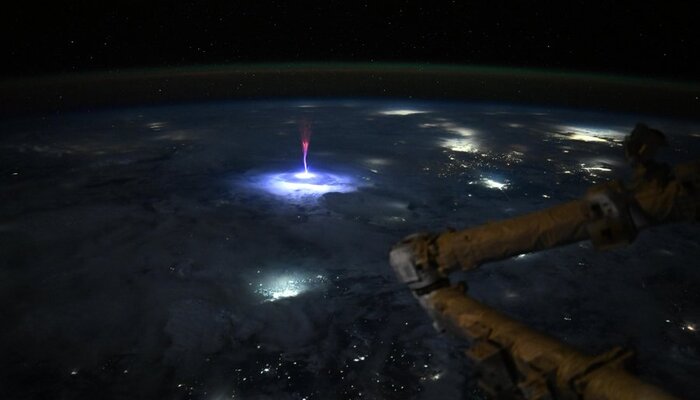 'Sprite' Spotted from Space ISS Crew Witnesses Rare Fireworks
