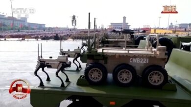 China Showcases ‘Robot Wolves’ at Military Parade